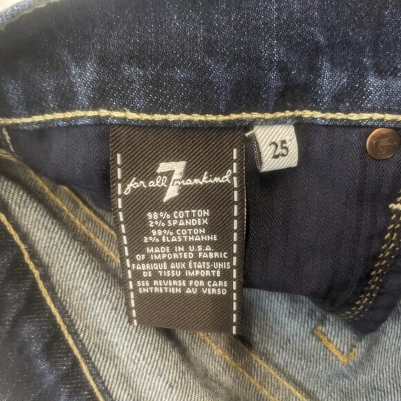 7 For All Mankind Size 25 Distressed Denim Shorts - Picture 14 of 16